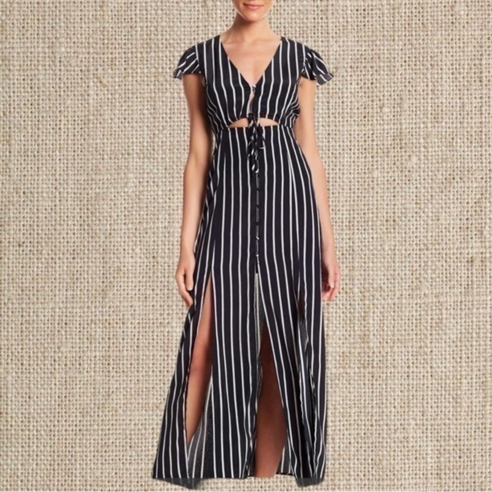 Strip maxi Dress - new - spring